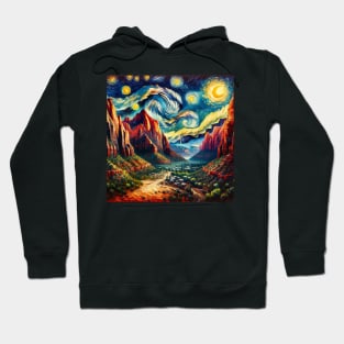 Zion National Park Starry Night - Beautiful Iconic Places Hoodie